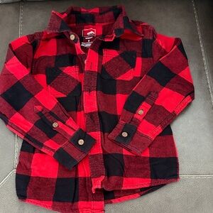 Sonoma Red and Black Buffalo Plaid Button-Down Shirt - Kids